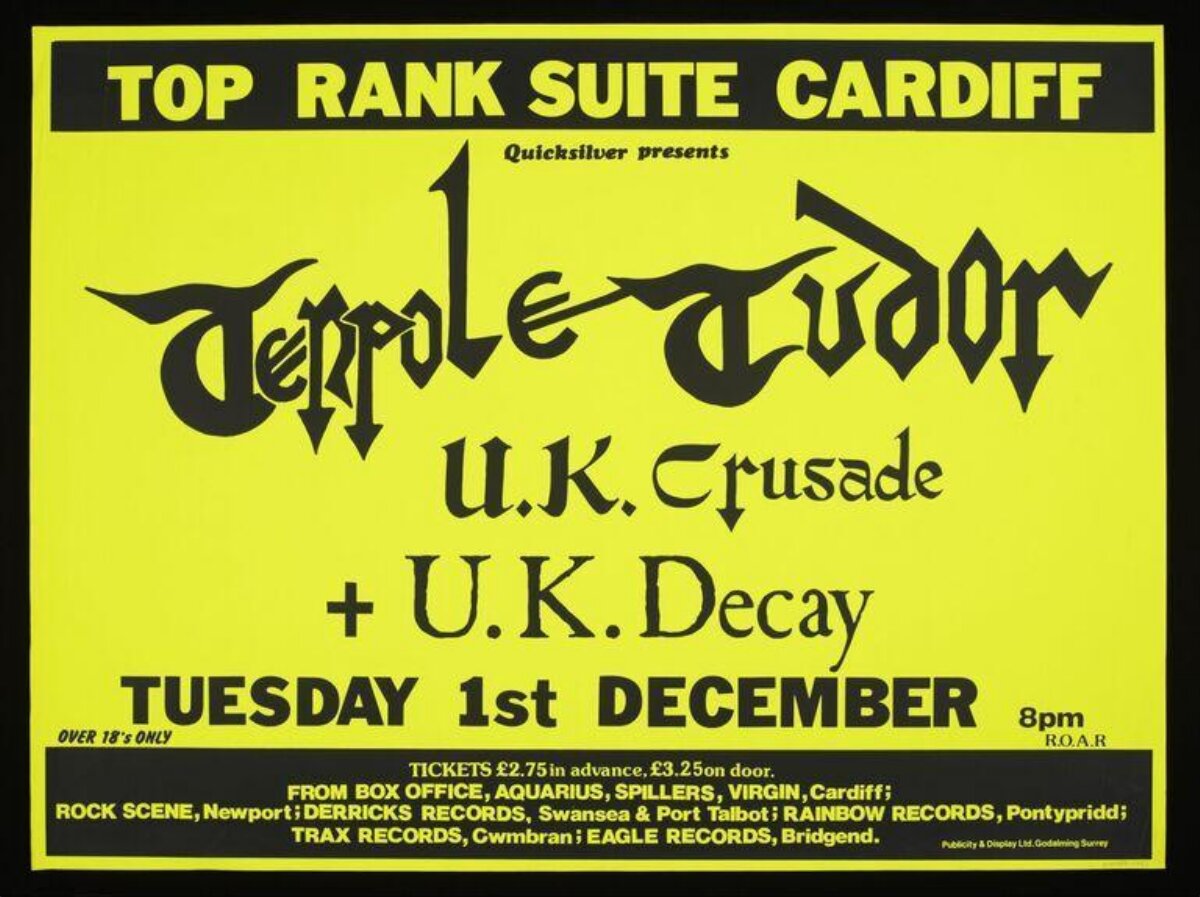 Tenpole Tudor Cardiff Concert Poster