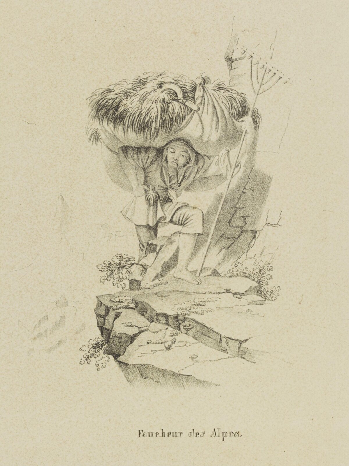 Sketch of an Alpine Hay Mower