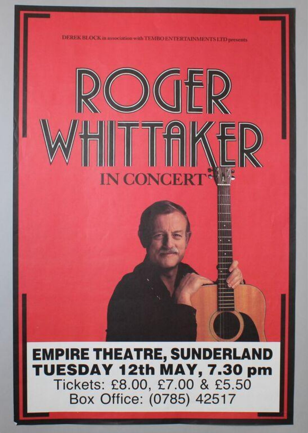 Roger Whittaker Concert Poster