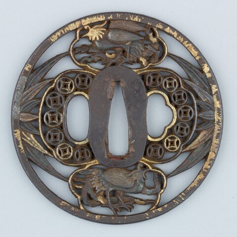Iron Openwork Japanese Sword Tsuba