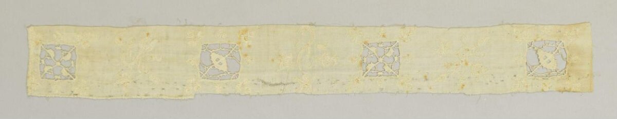 Antique Cutwork Textile Fragment