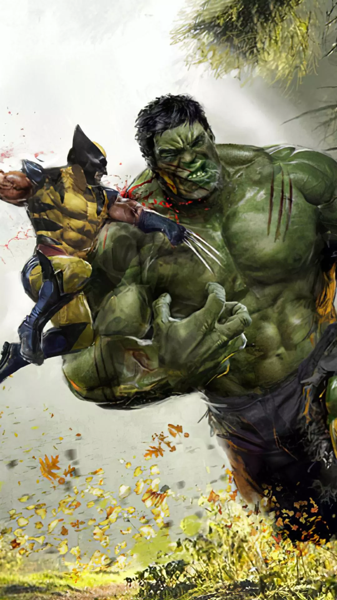 Wolverine vs Hulk Battle