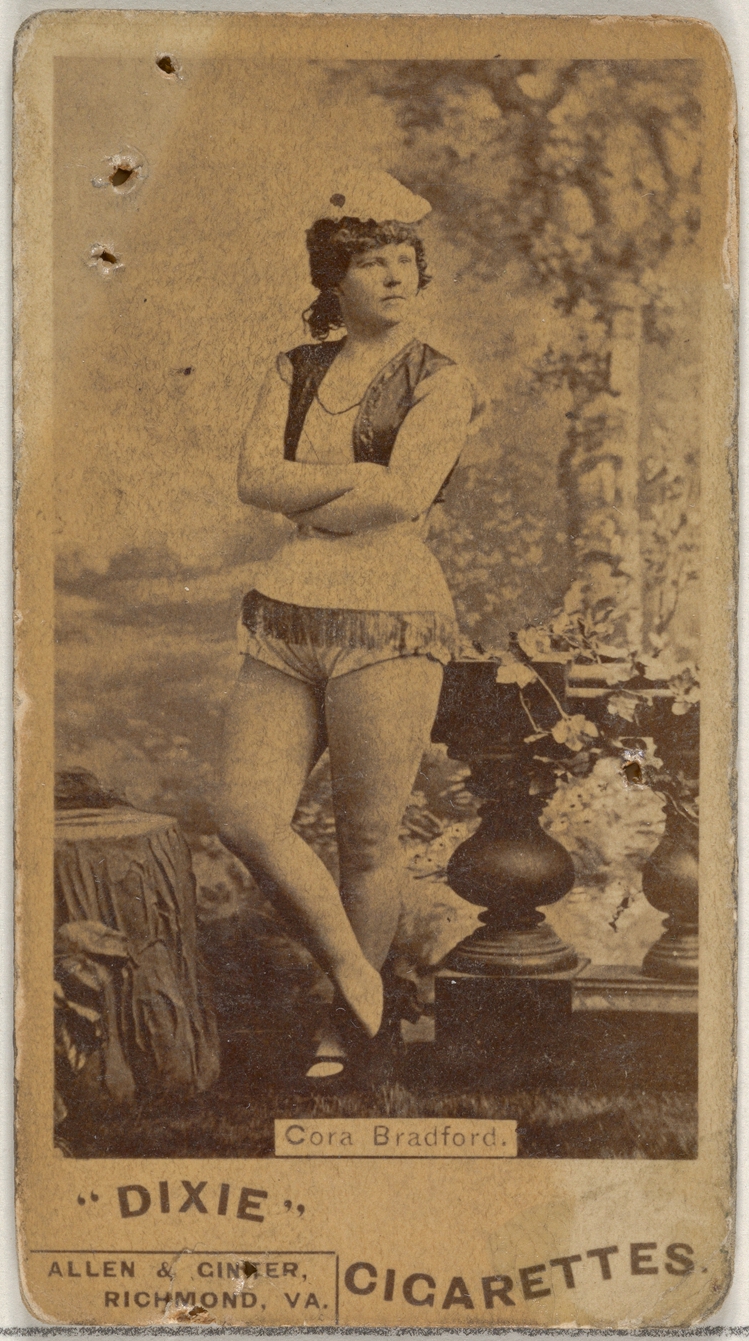 Vintage Dixie Cigarette Card of Cora Bradford