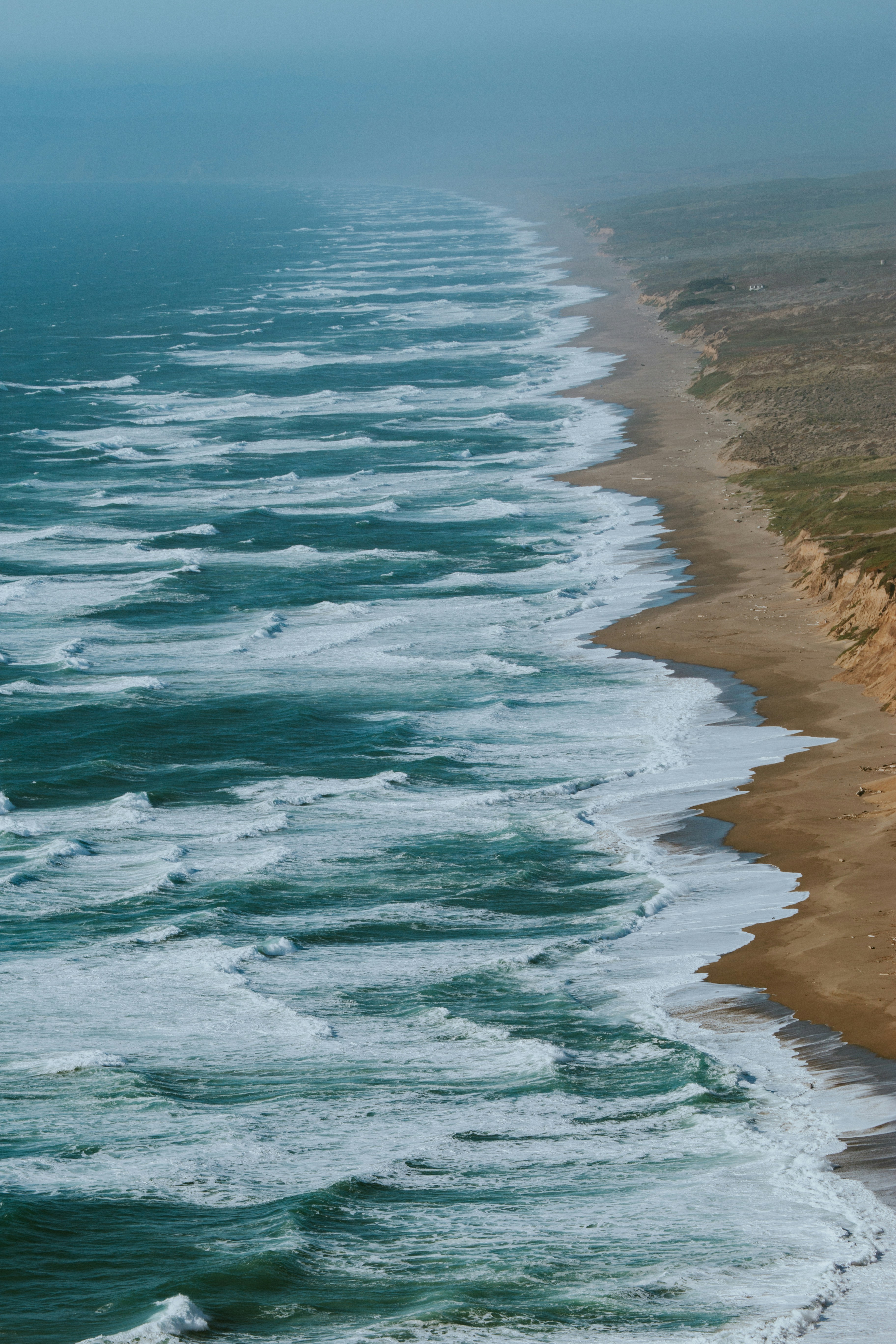 Long Coastal Beach Ocean View