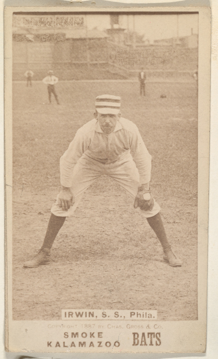 1887 Vintage Baseball Card of Irwin