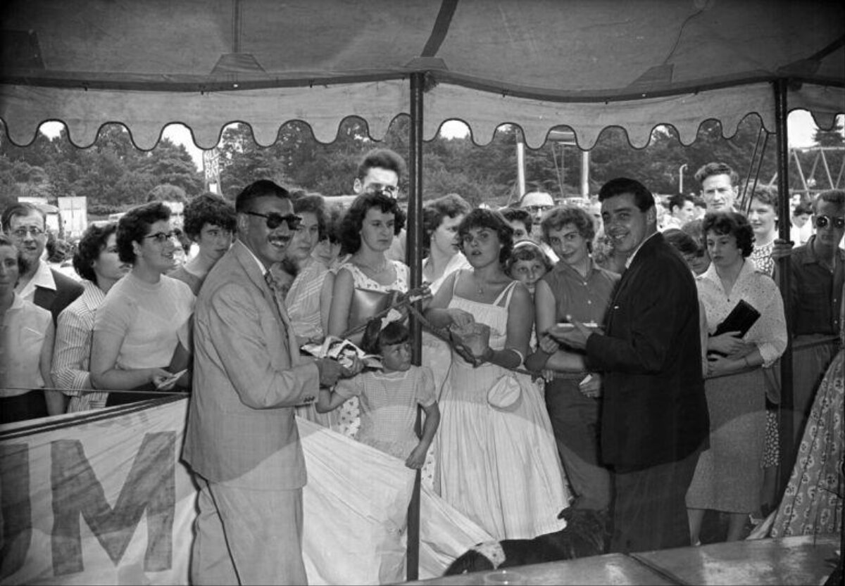 Mid-century Outdoor Public Prize Ceremony