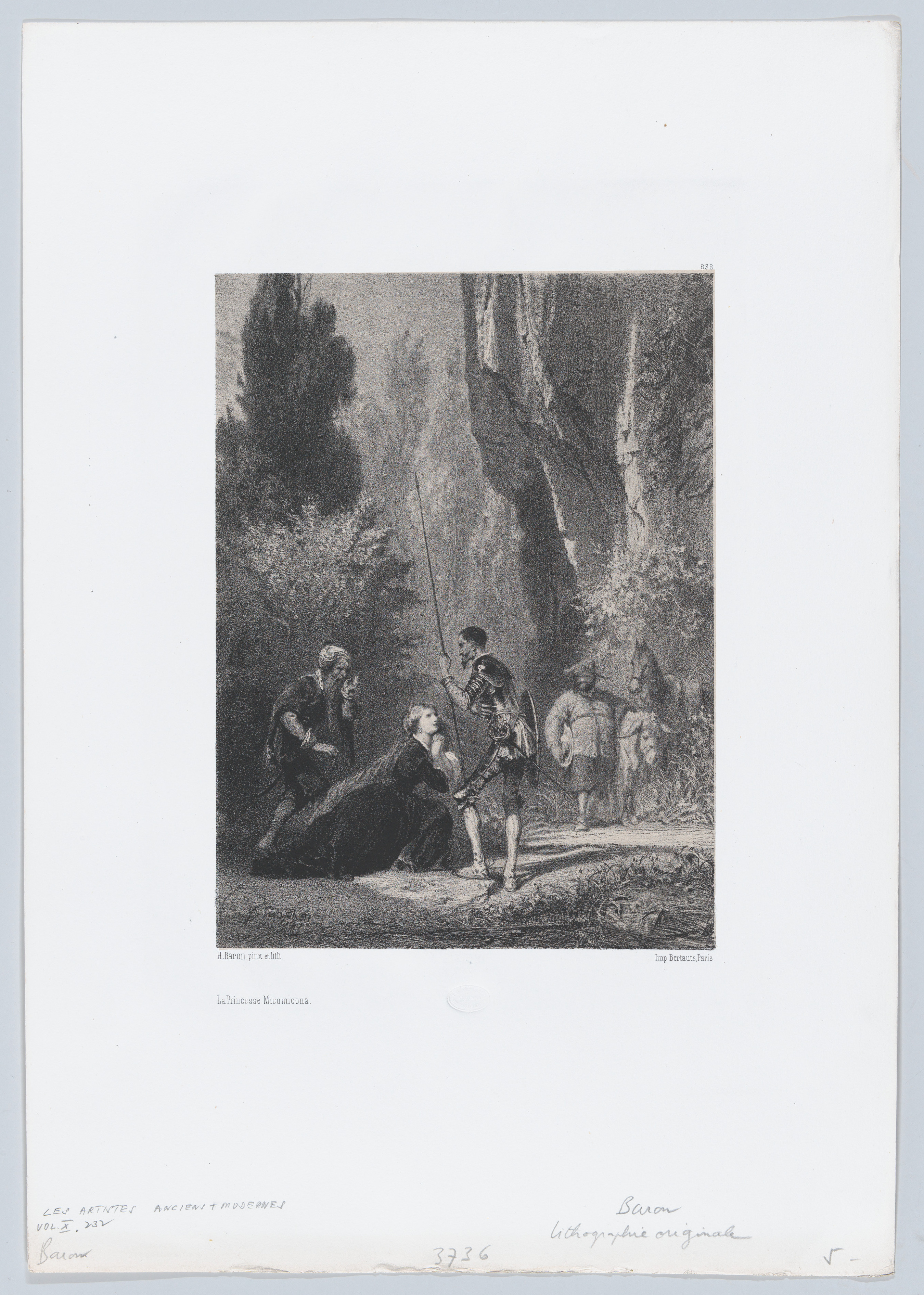 Lithograph of Princess Micomicona