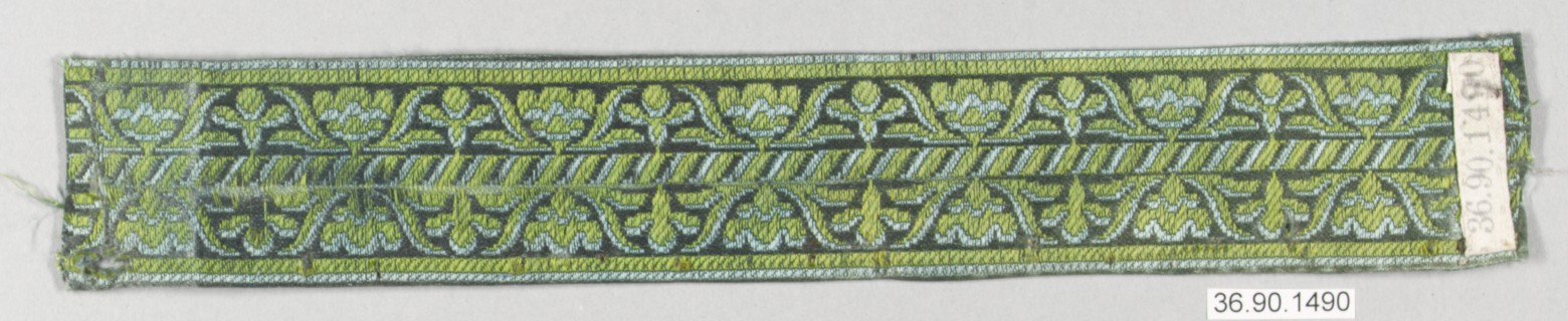 Antique Green Woven Textile Fragment