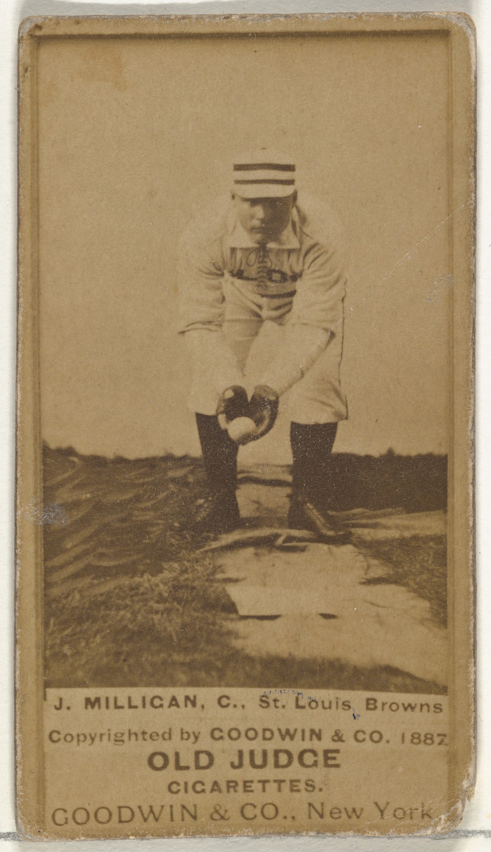 1887 Old Judge J. Milligan Baseball Card