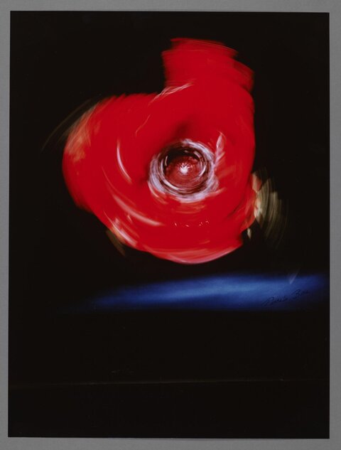 Red Spiral Abstract Artwork