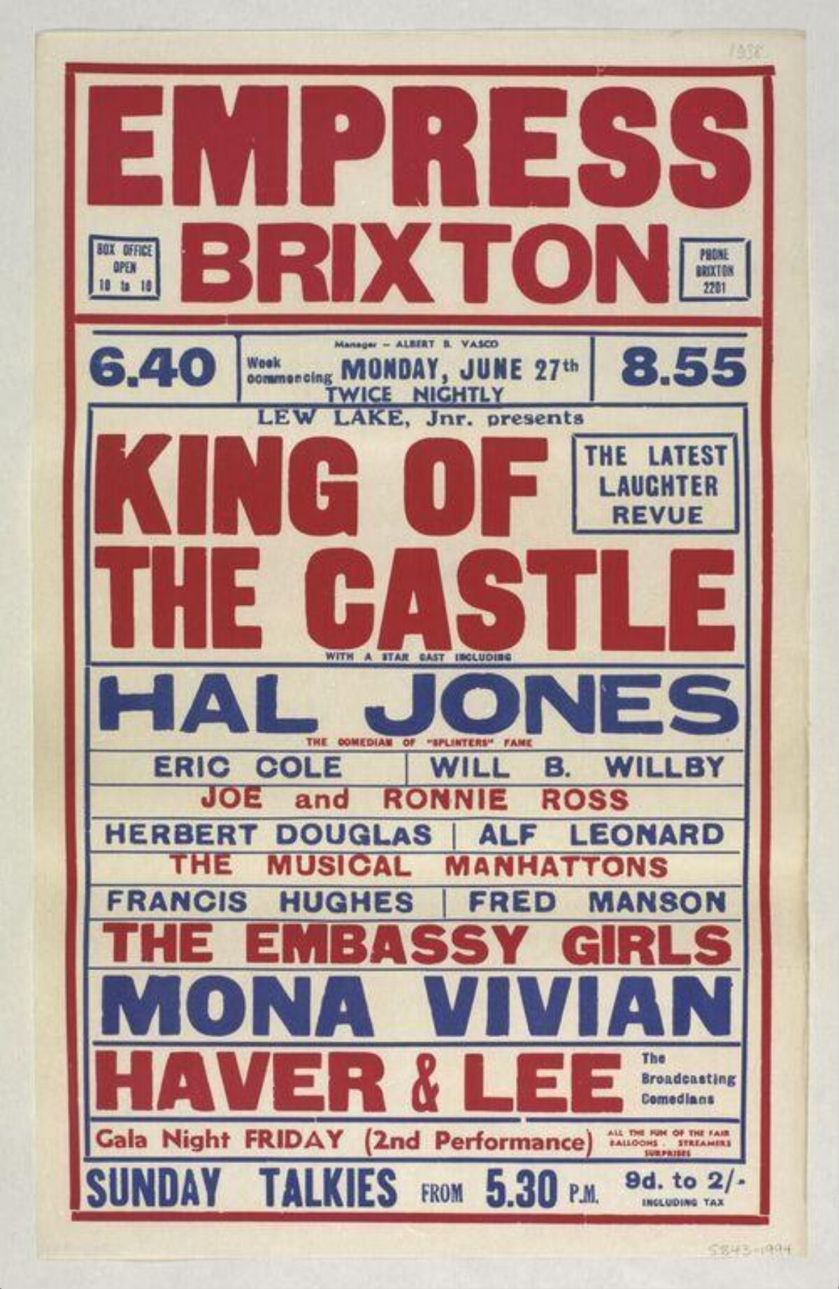 King of the Castle Revue Theatre Poster