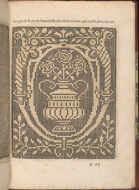 Antique Flower Pot Cross Stitch Pattern