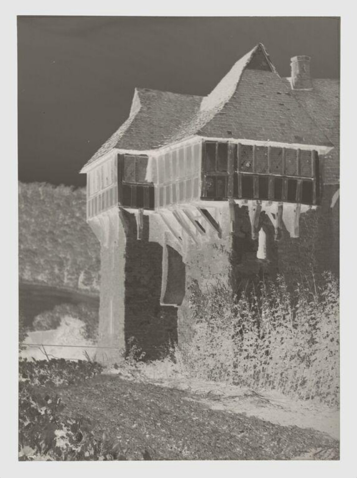 Vintage Black and White Gate House
