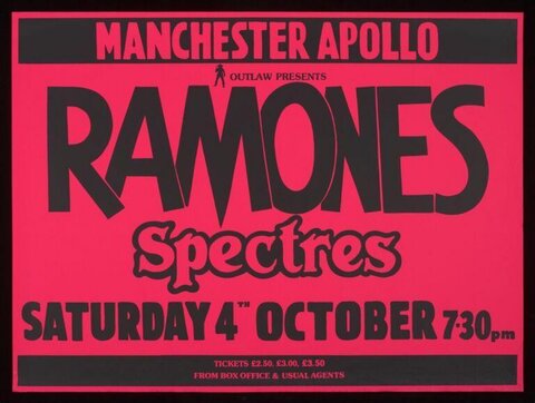 Ramones Manchester Apollo Concert Poster