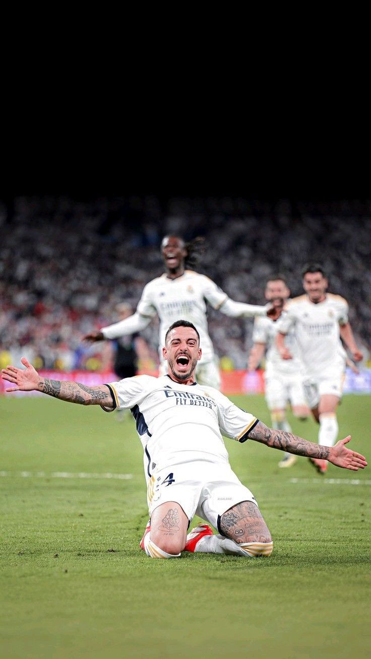 Real Madrid Player Celebrates Goal