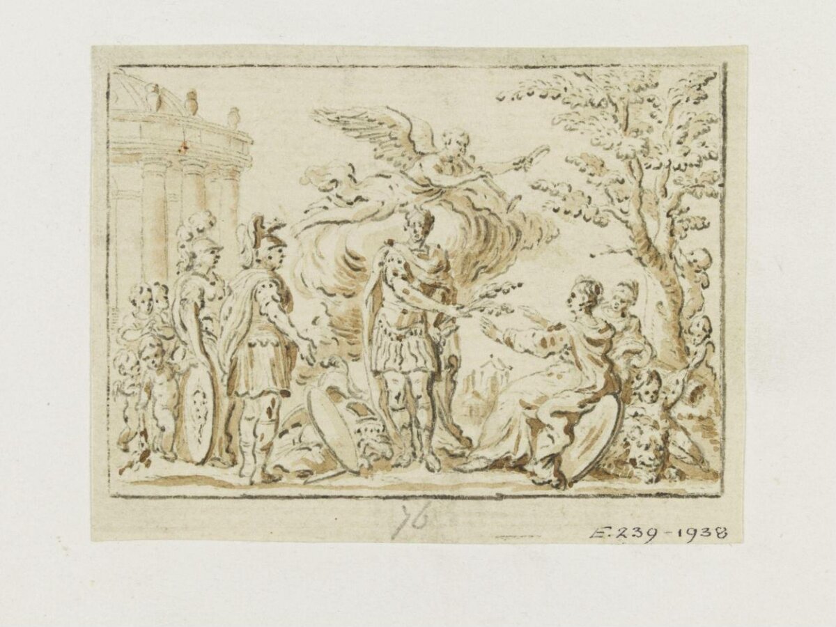 Classical Mythological Ink Sketch