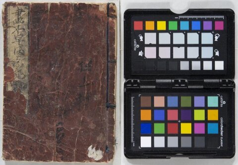 Vintage Book Beside Color Checker