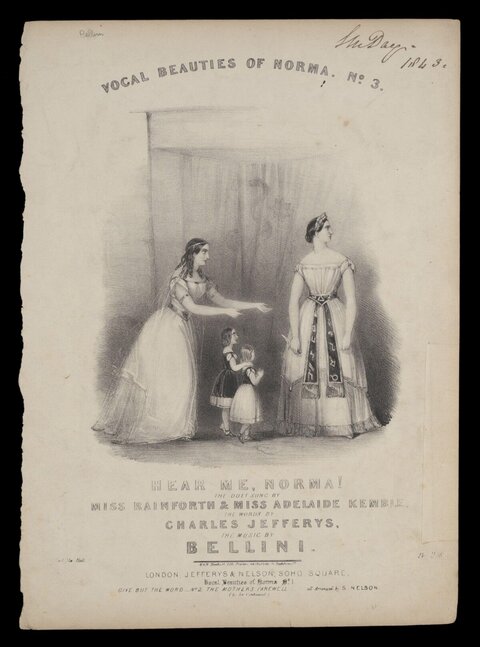 Hear Me, Norma 1843 Sheet Music Cover