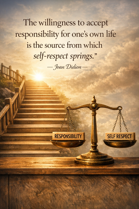 Joan Didion Quote on Responsibility and Self-Respect