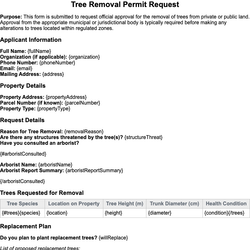 Tree Removal Permit Request