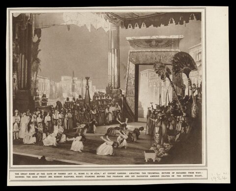 1924 Aida Opera Stage Scene