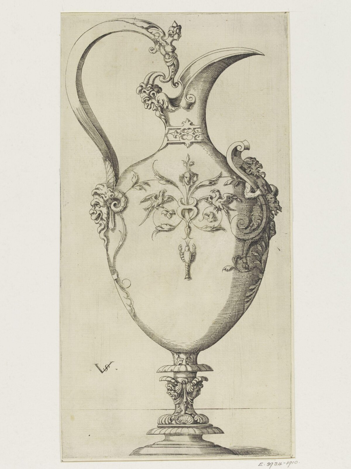 Ornate Engraved Ewer Design