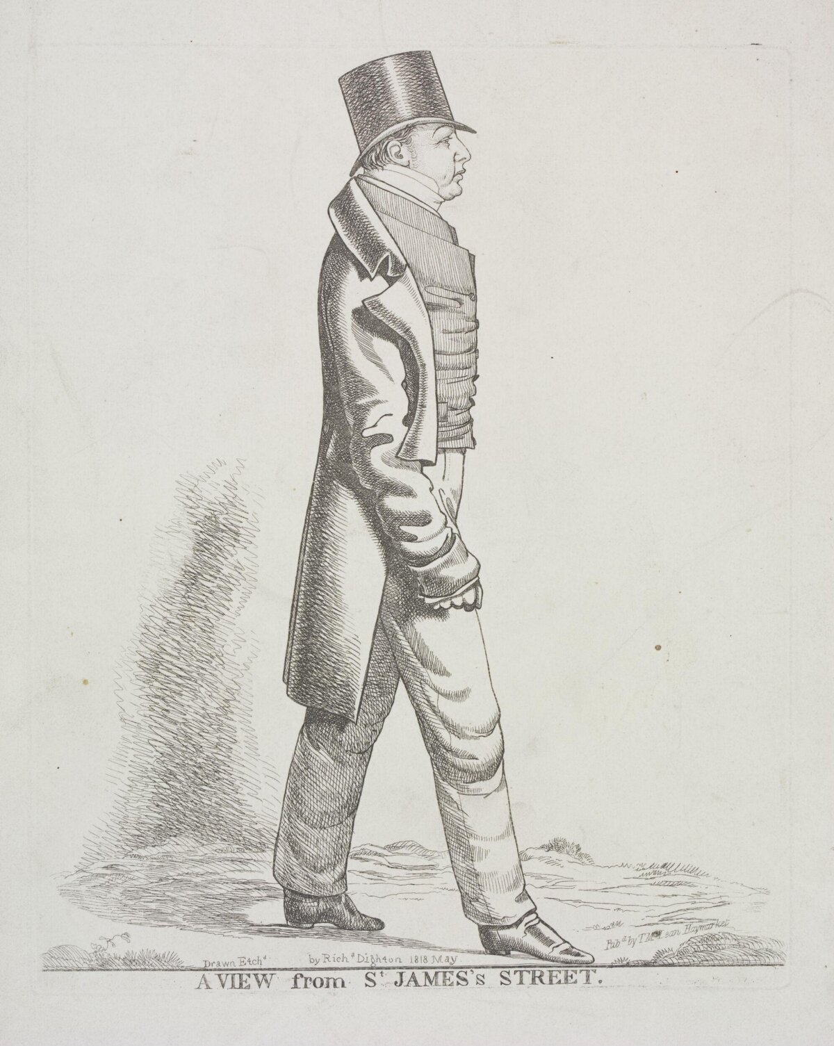 A View from St James's Street 1818 Etching