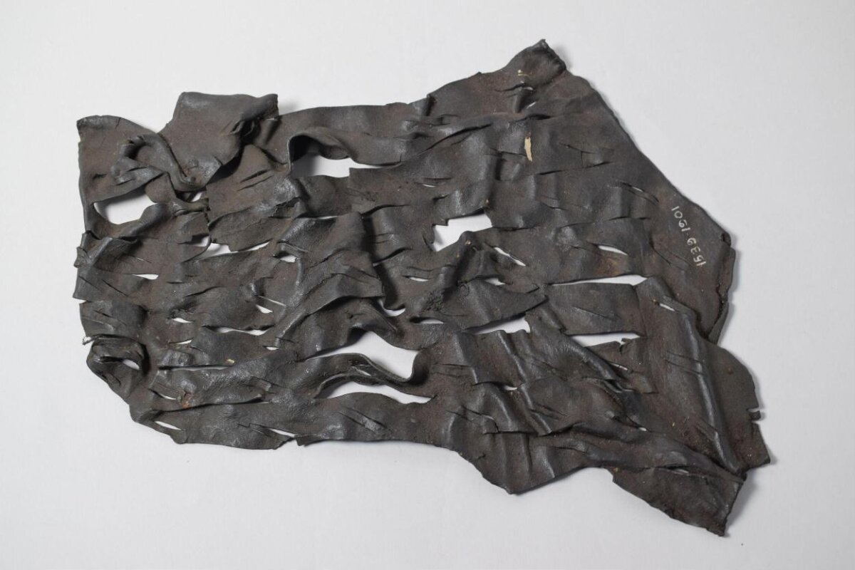 Fragmented Ancient Leather Artifact