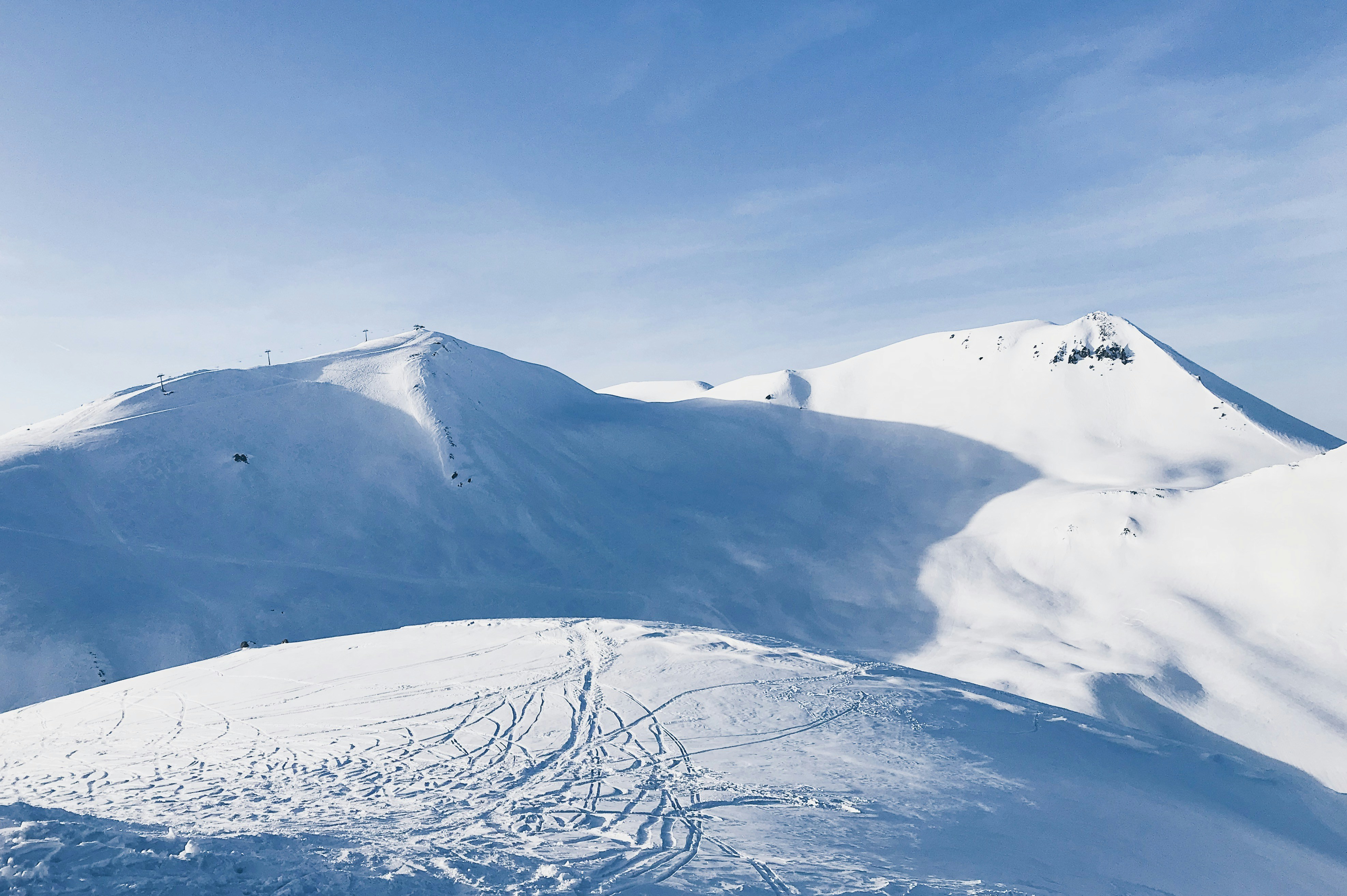Snow Covered Mountain Peaks