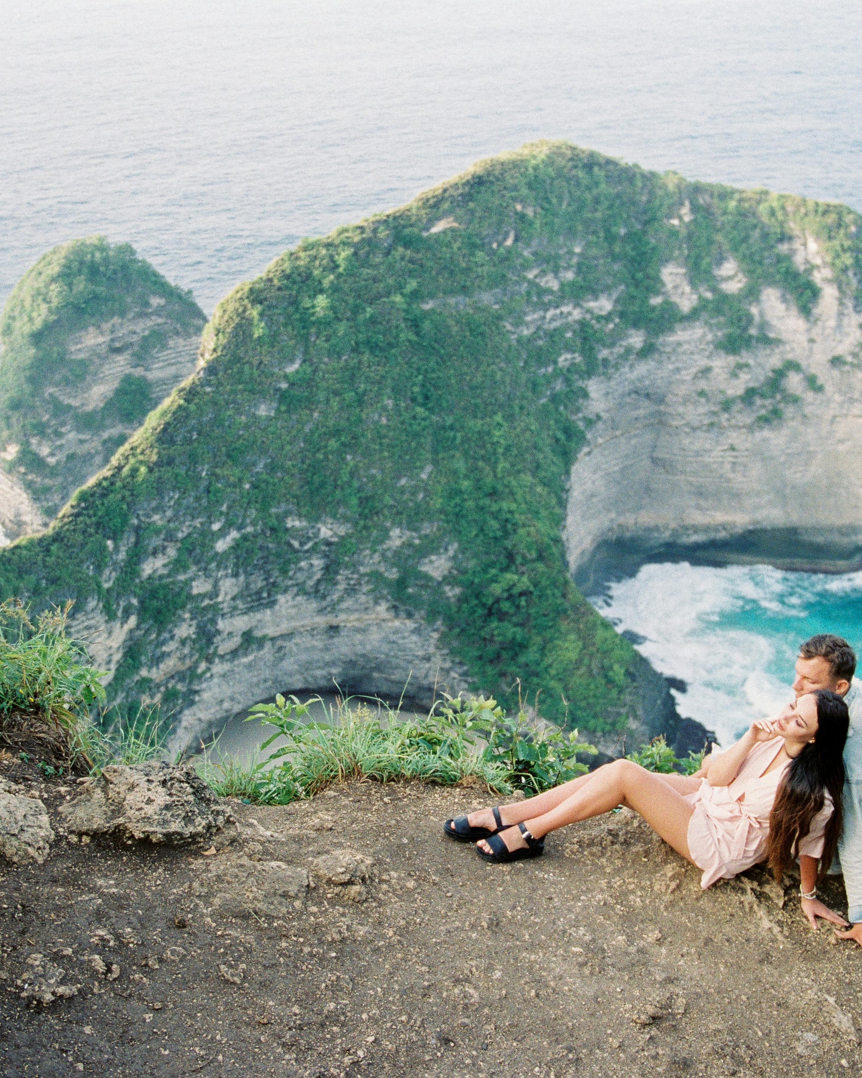 Couple on Clifftop Overlooking Ocean