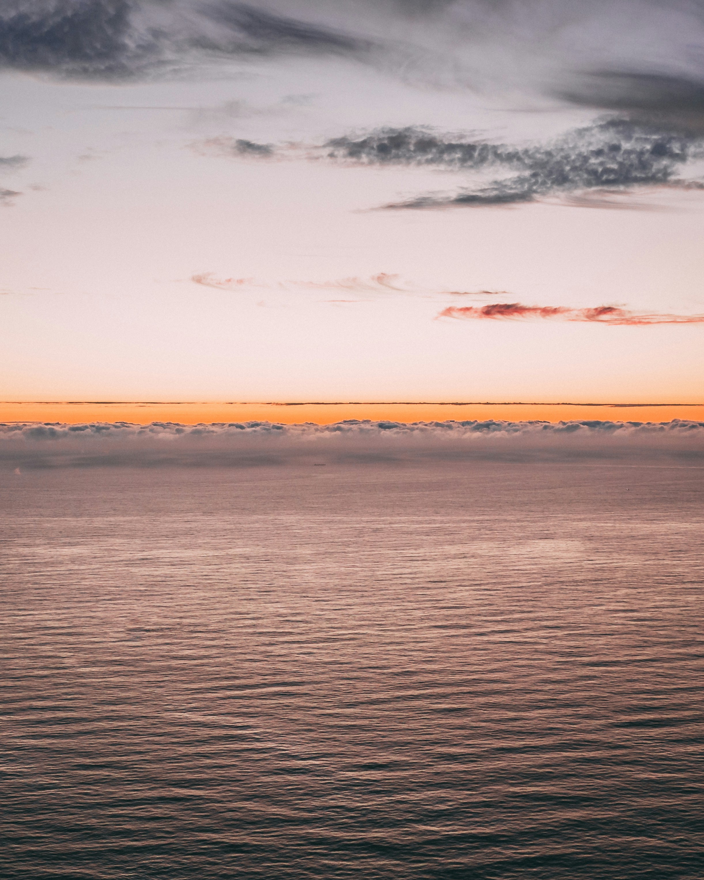 Sunset Over Calm Ocean