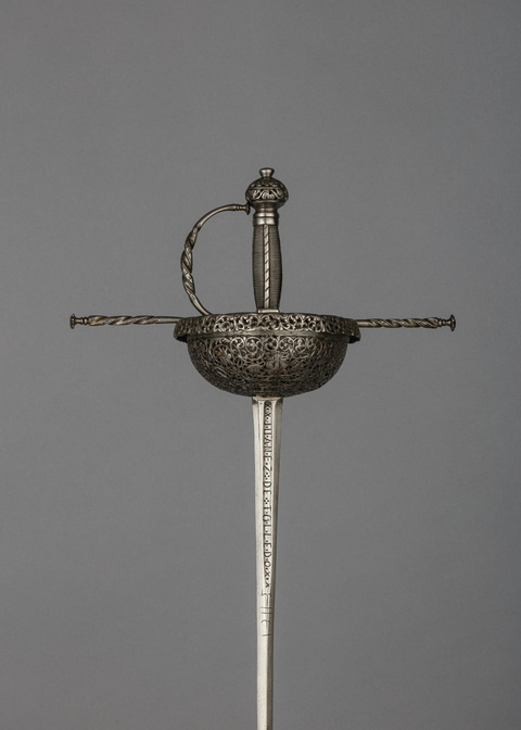 Ornate Carved Cup-Hilt Rapier
