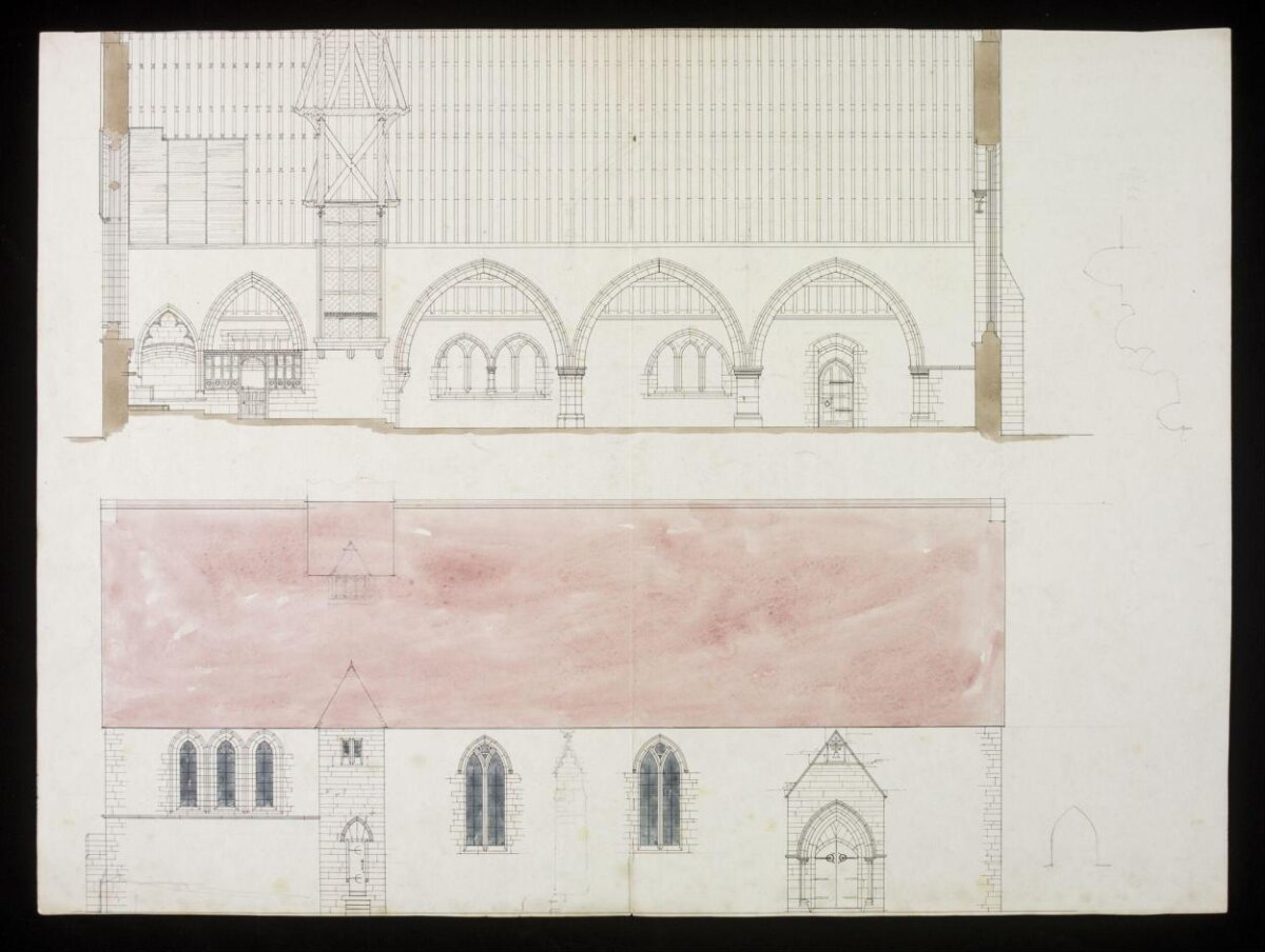Gothic Church Architectural Drawing