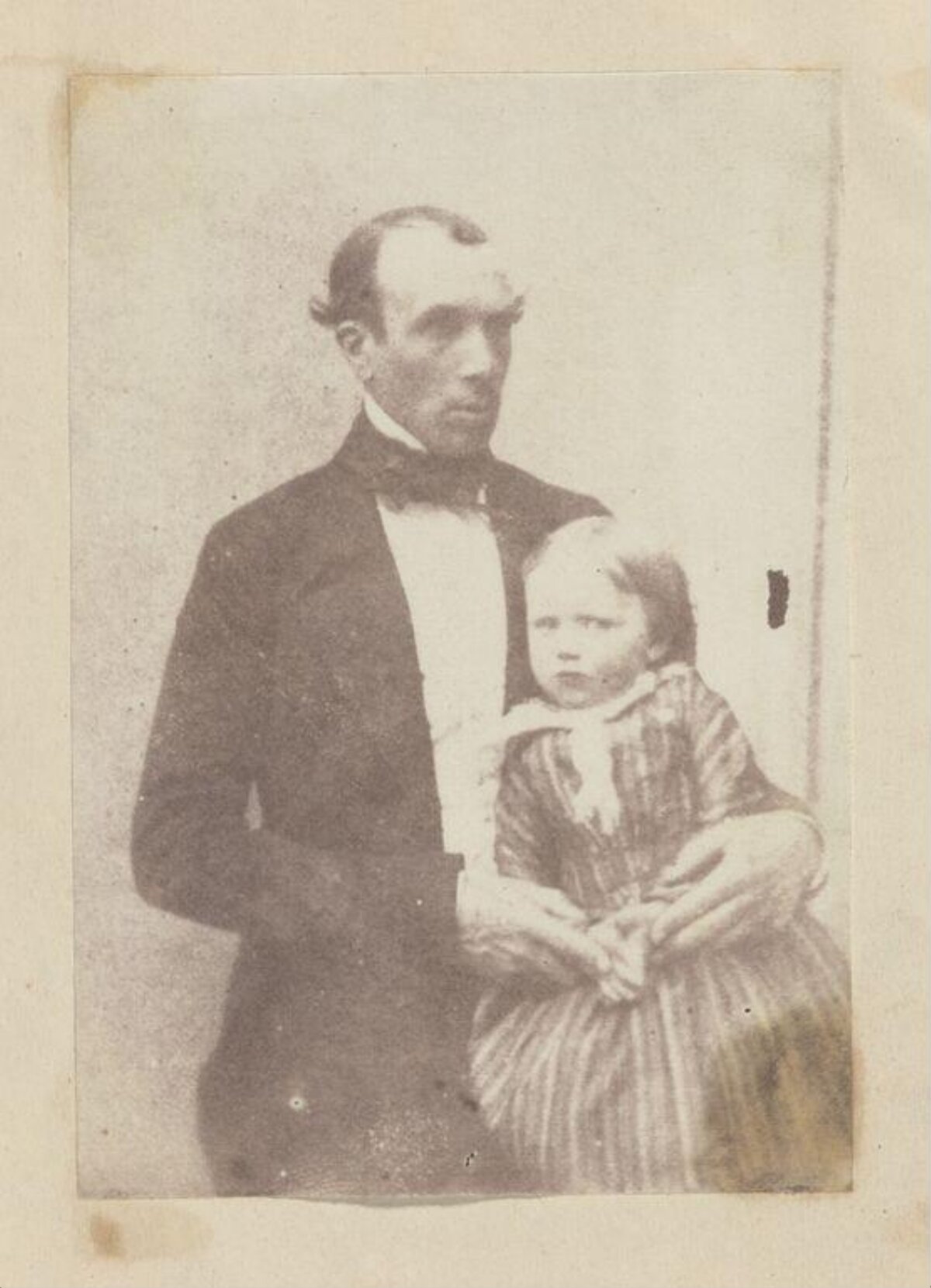 Vintage Portrait of Man and Child