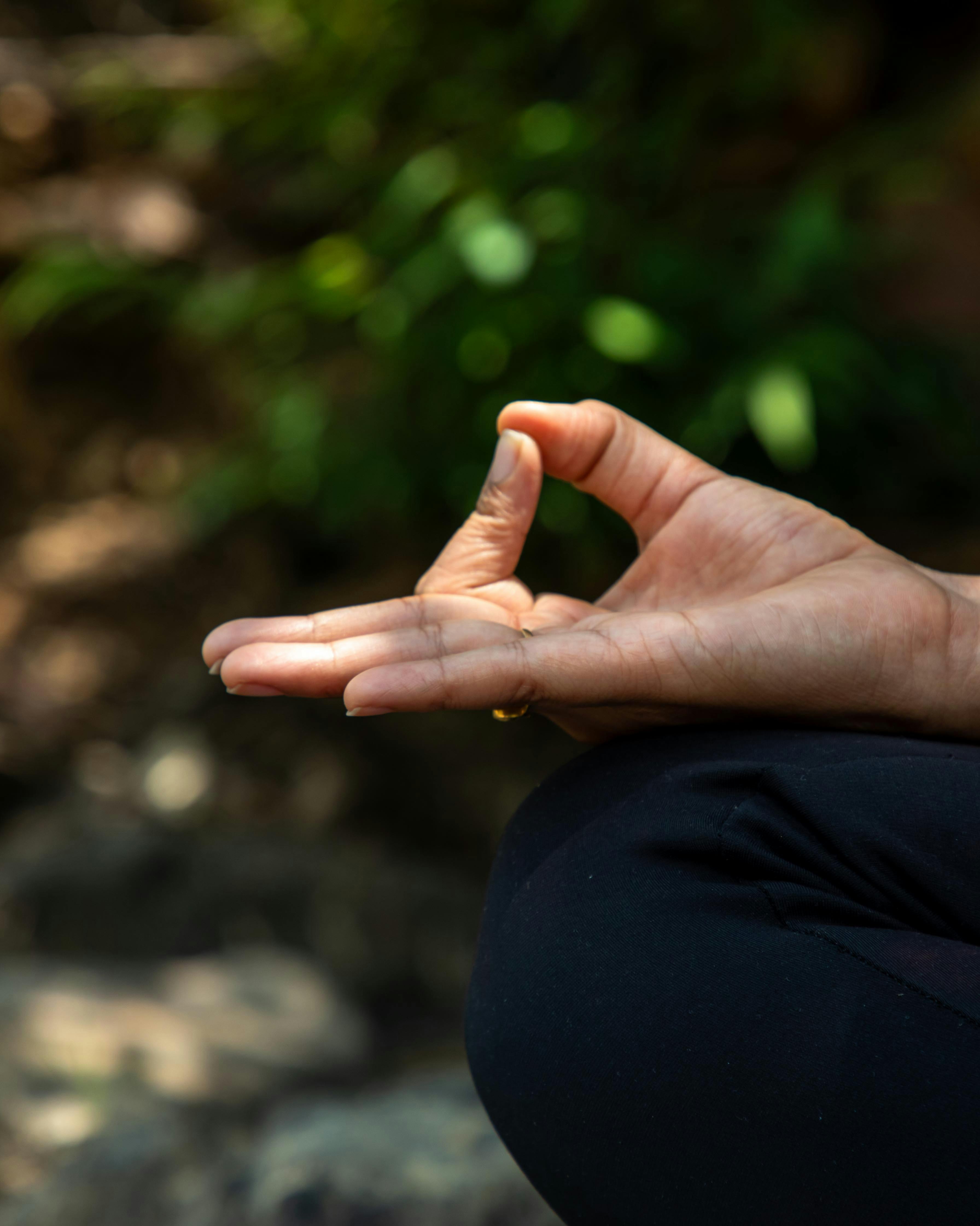 Meditation Hand Mudra Outdoors