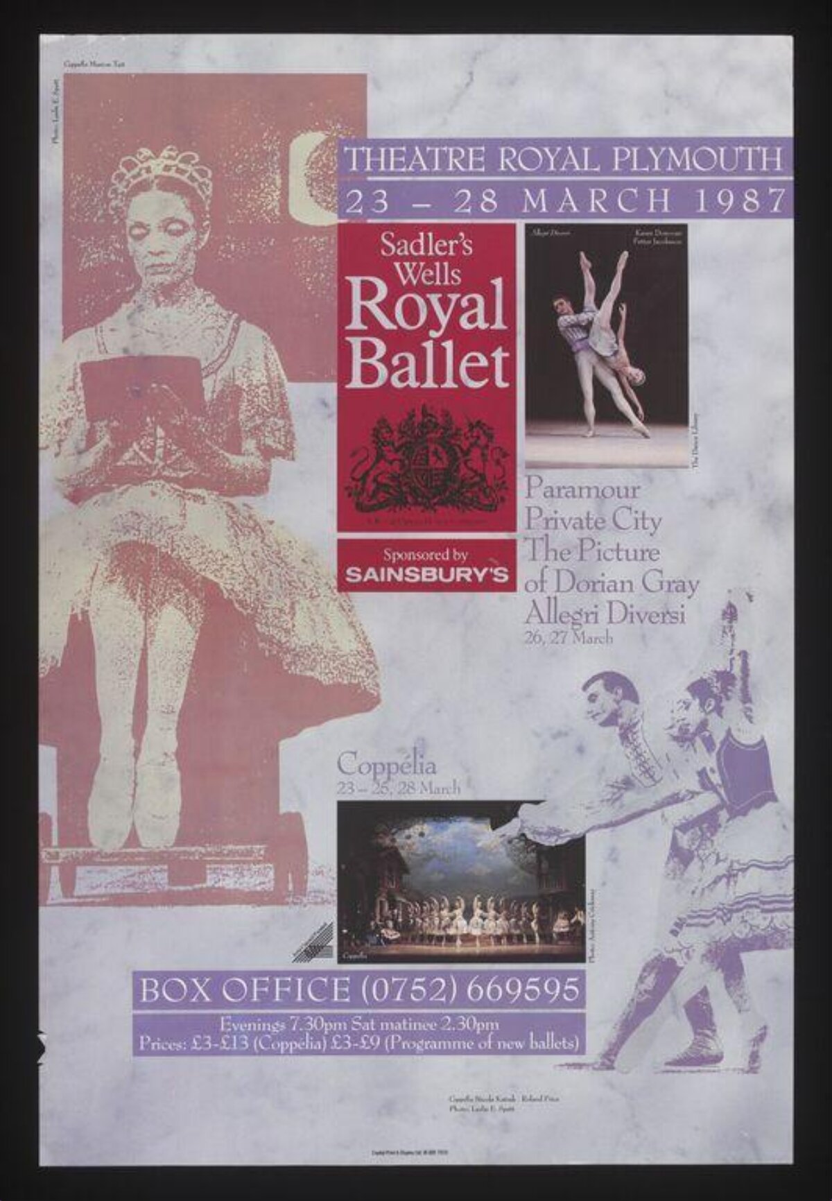 1987 Royal Ballet Performance Poster
