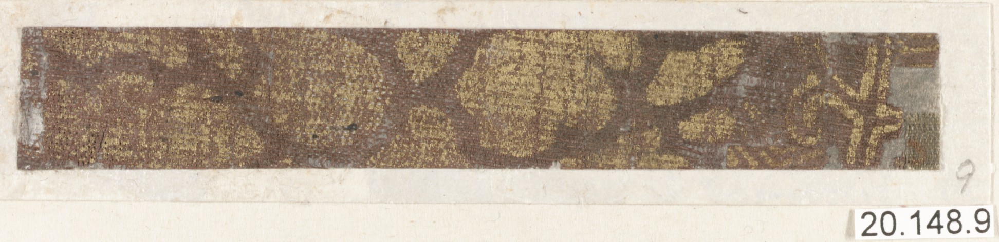 Ancient Gold Patterned Textile Fragment