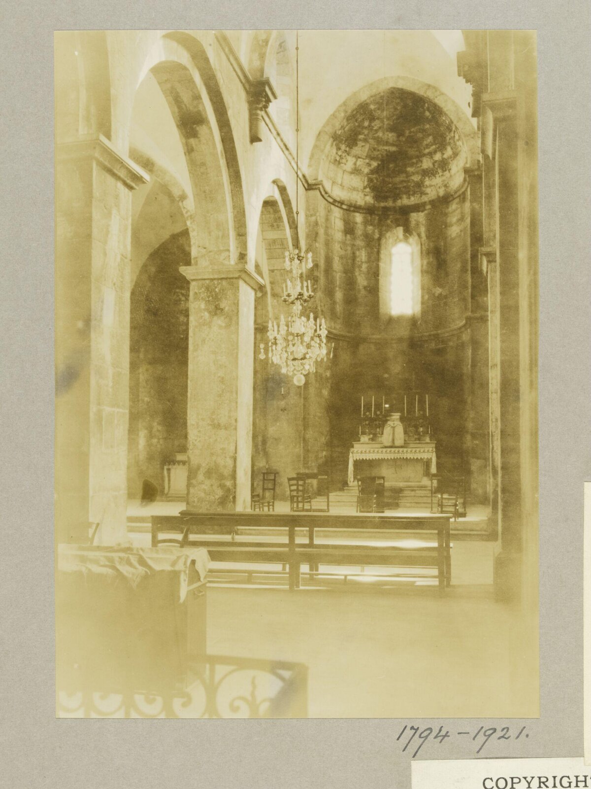 Vintage Photo of Church Interior