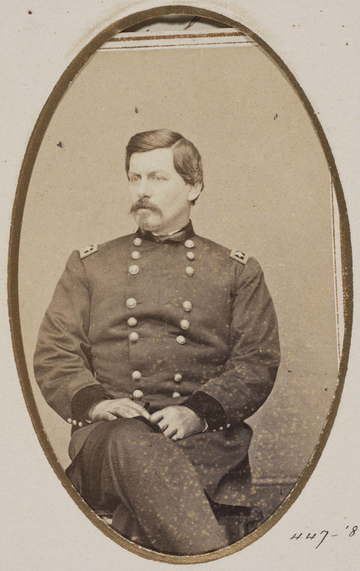 Vintage Portrait of Seated American General