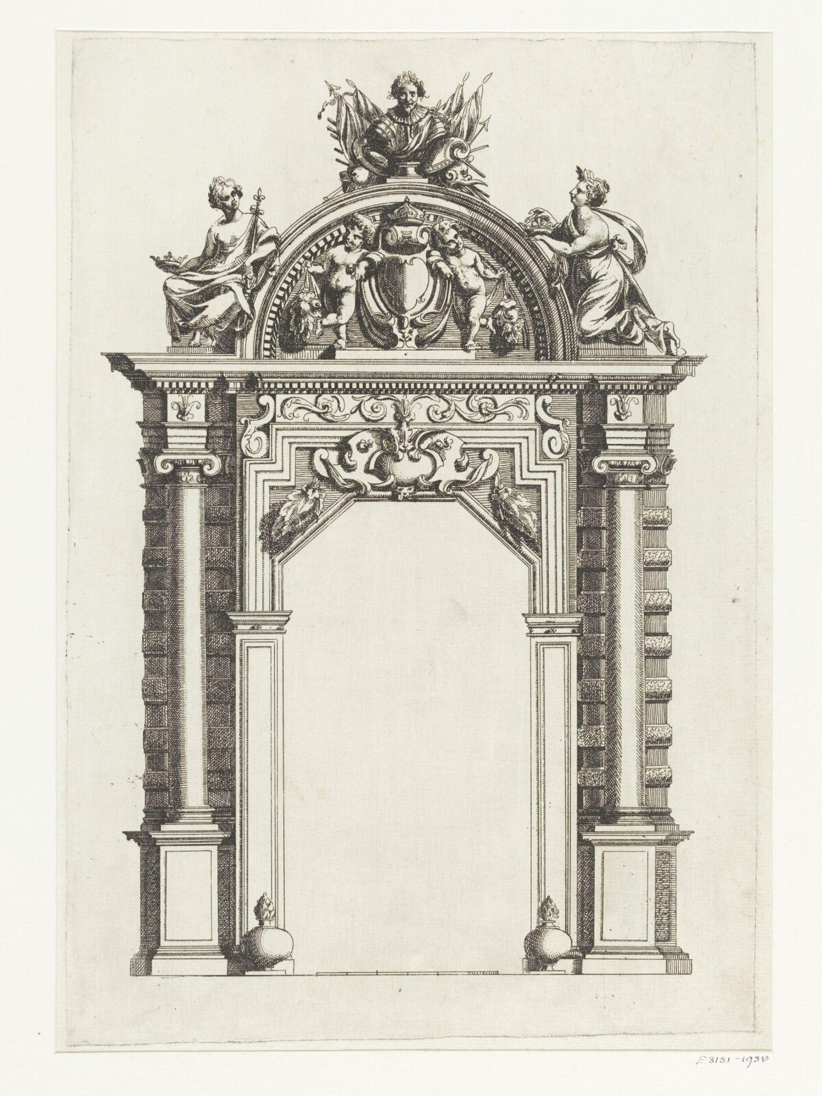 Ornate Baroque Portal Engraving