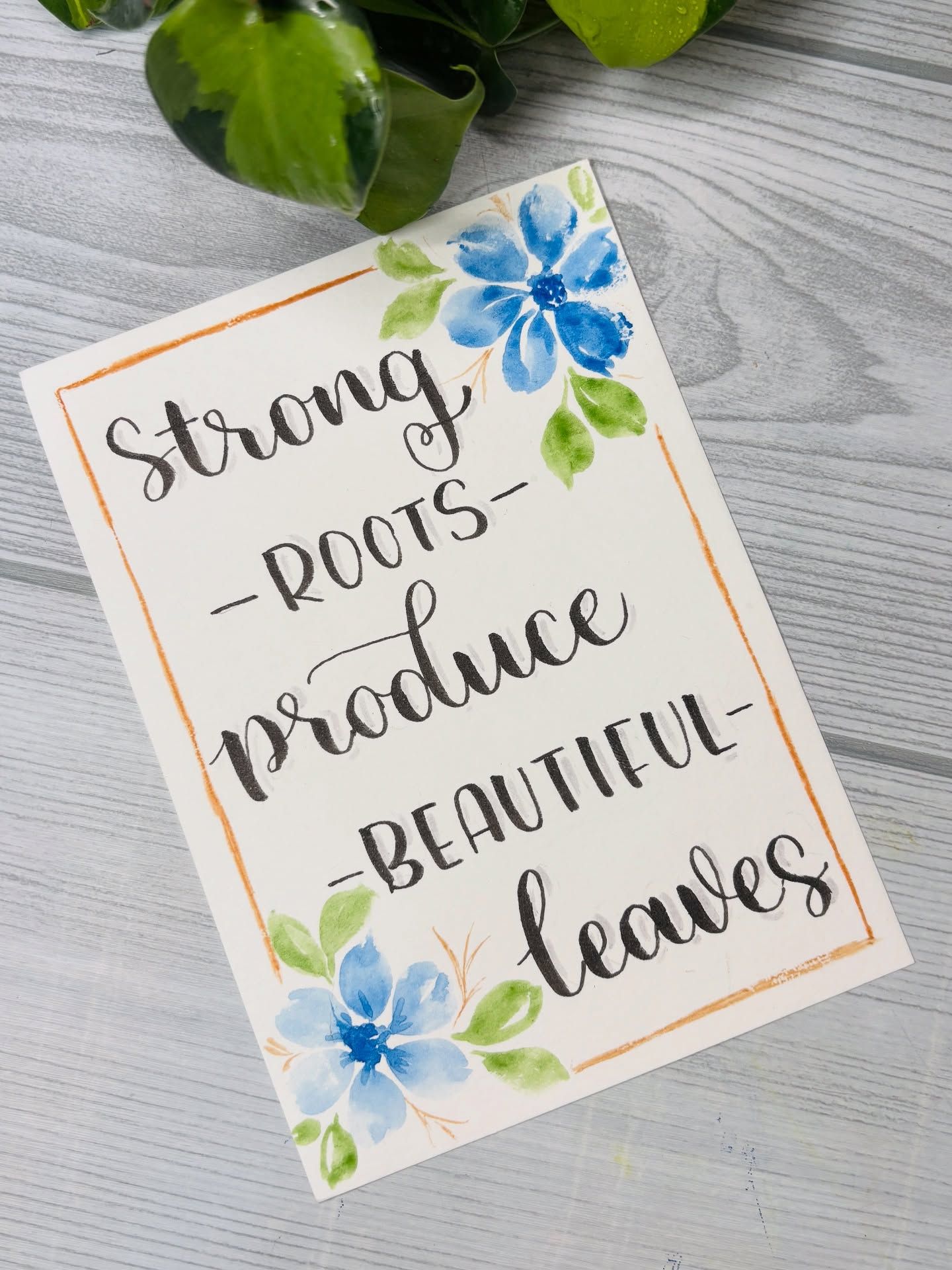 Watercolor Inspirational Quote Art Card