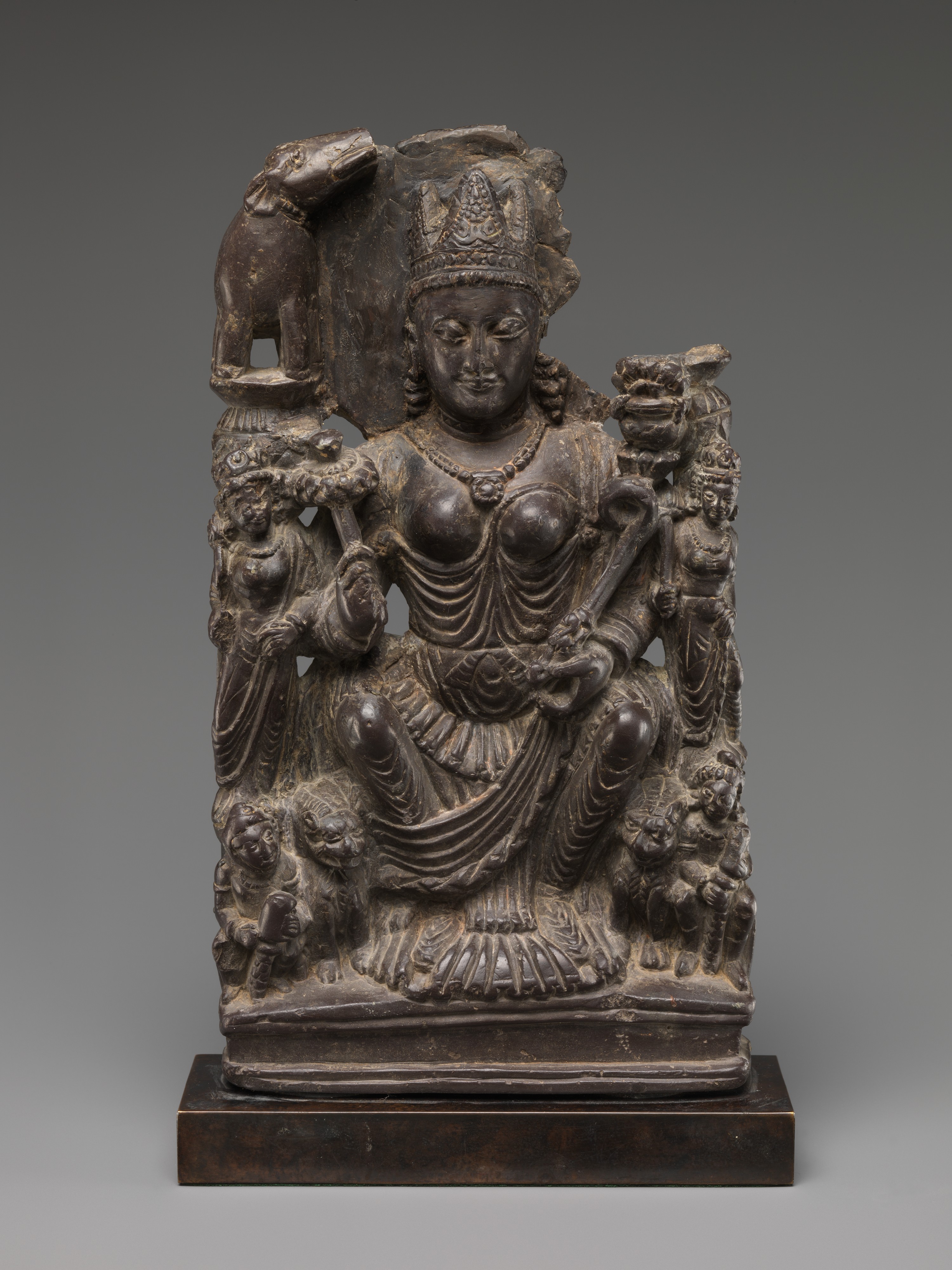 Ancient Stone Carved Goddess Sculpture