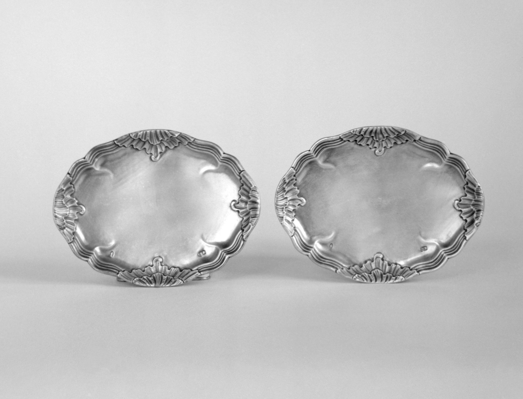Pair of Silver Oval Dishes