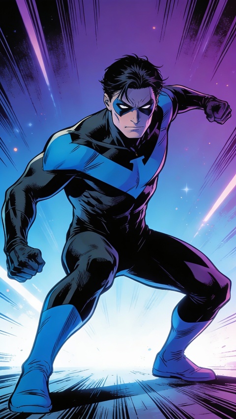 Nightwing in Combat Stance