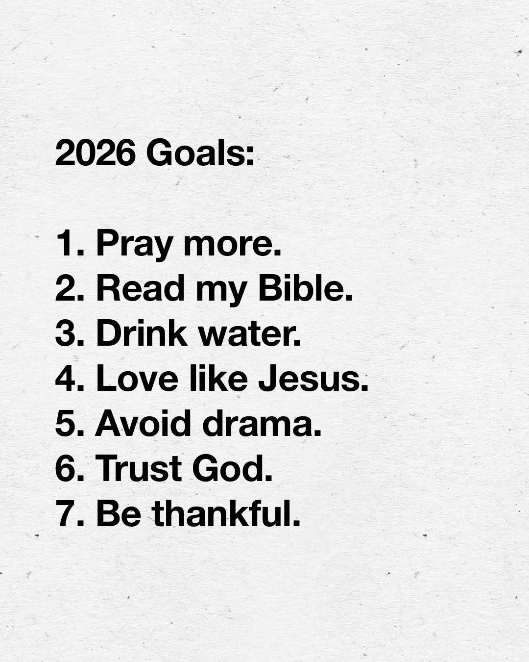 2026 Christian Goals List