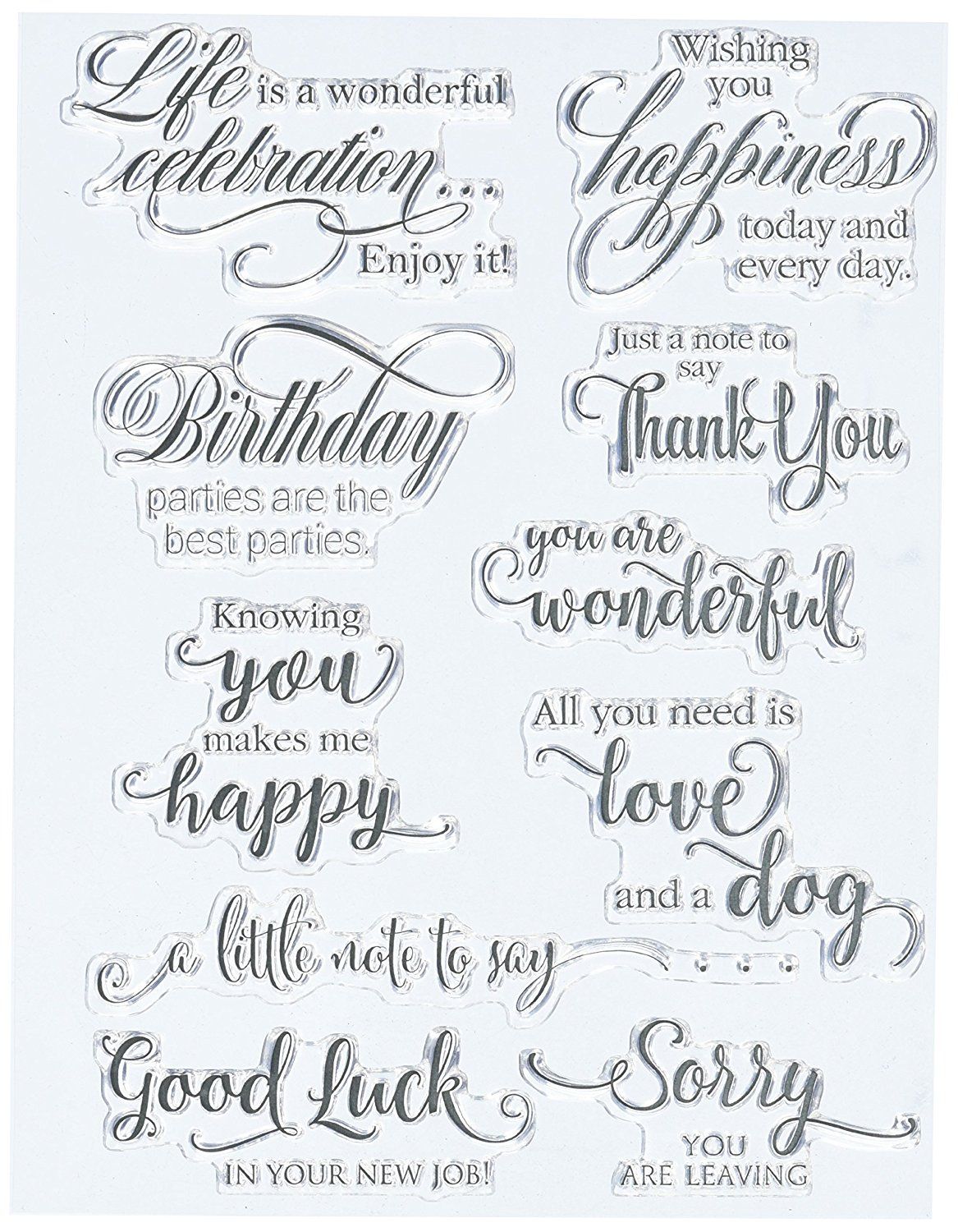 Greeting Sentiment Clear Stamp Sheet