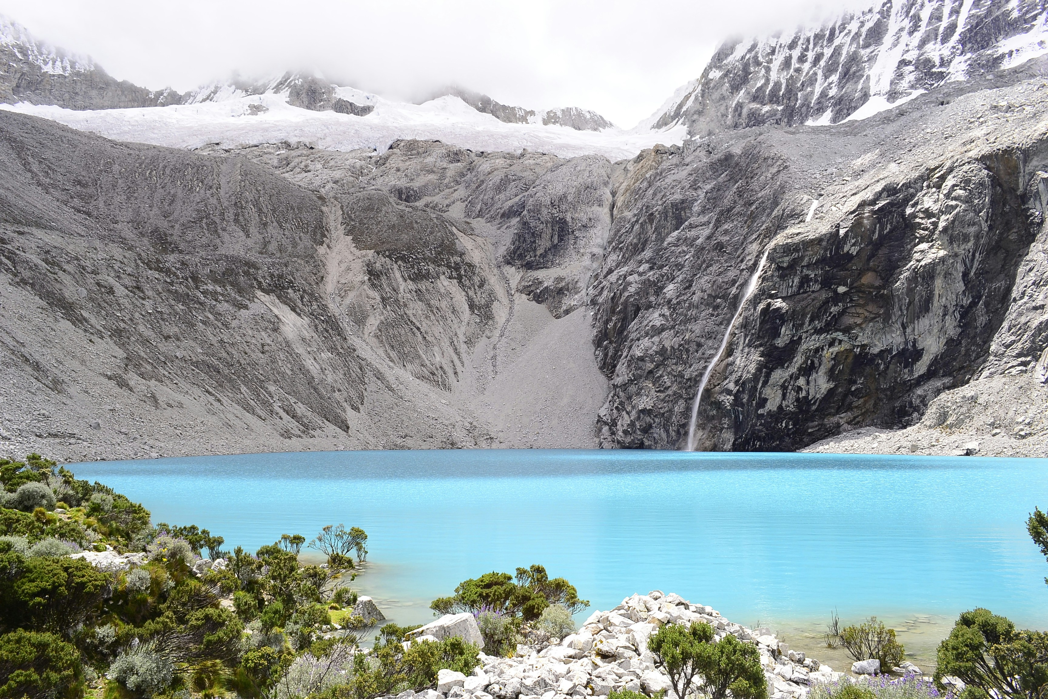 Blue Glacial Mountain Lake