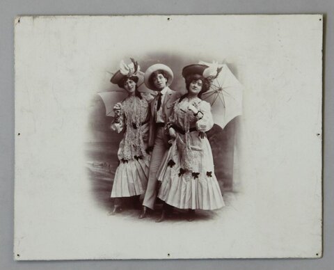 Vintage Studio Portrait of Three Performers