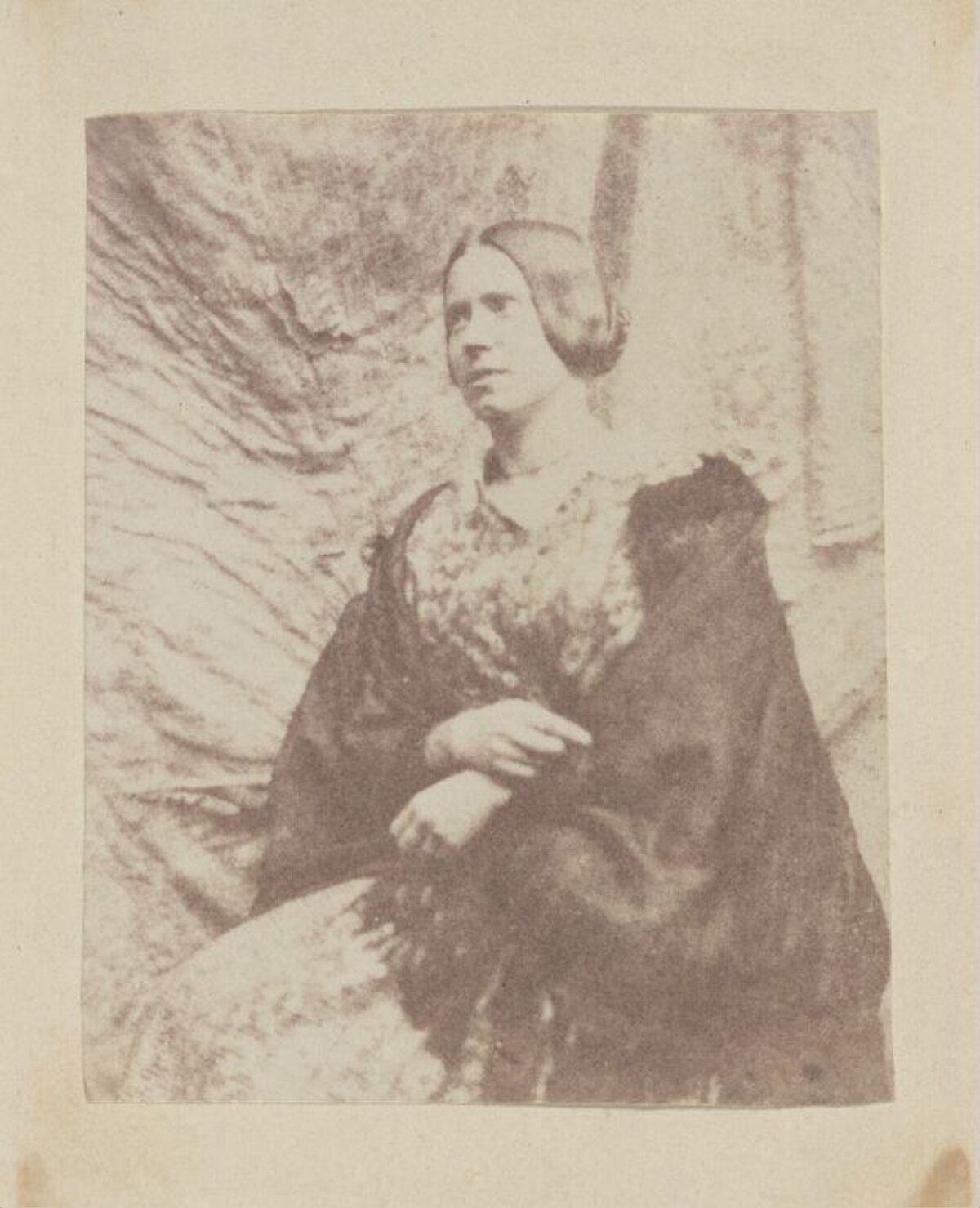 Vintage Sepia Portrait of Victorian Woman