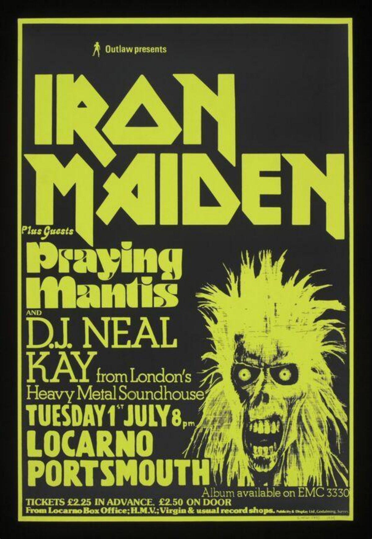 Iron Maiden Concert Poster